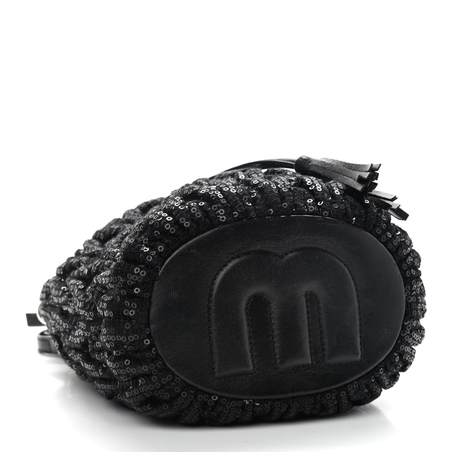 Miu Miu Paillettes Mate Bucket Bag Black 4 of 11