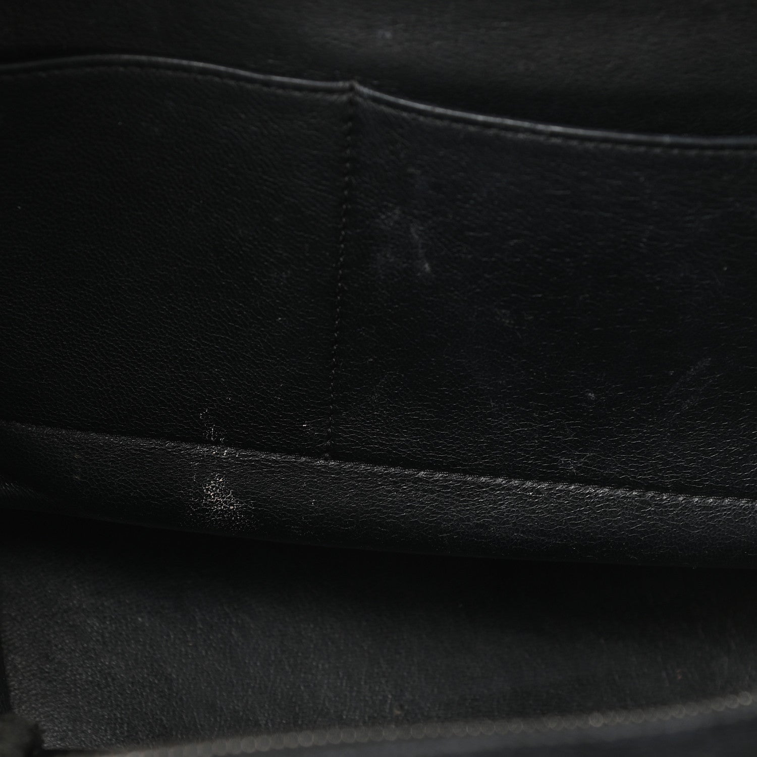 Celine Drummed Calfskin Suede Medium Trapeze Black 9 of 11