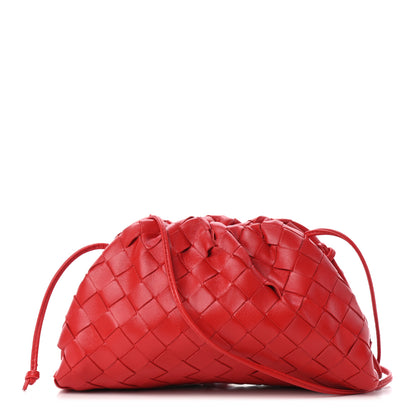 Bottega Veneta Nappa Intrecciato The Mini Pouch Bright Red 1 of 9