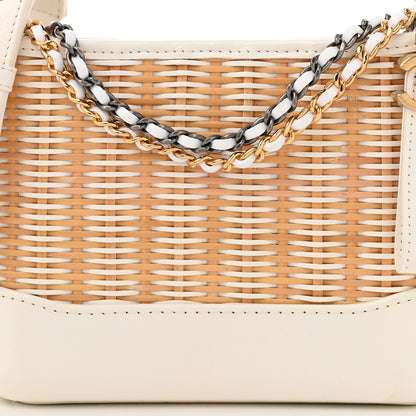Chanel Rattan Calfskin Small Gabrielle Hobo Beige Ivory 8 of 10
