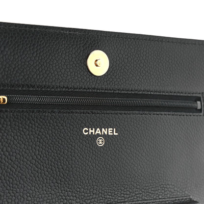 Chanel Caviar Quilted Wallet on Chain WOC Black 6 of 12