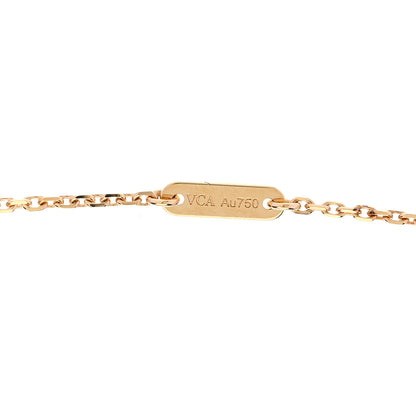 Van Cleef & Arpels 18K Yellow Gold Mother of Pearl Sweet Alhambra Pendant Necklace 5 of 6