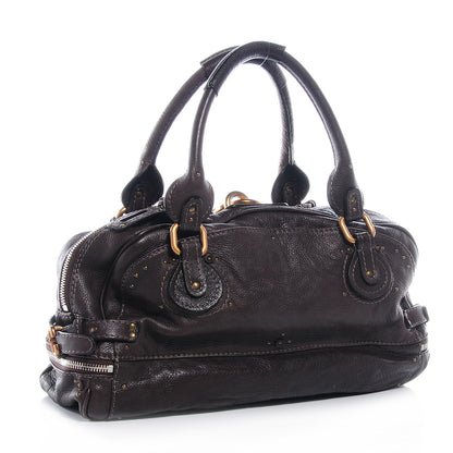 Chloe Leather Paddington Double Zipped Bowler Brown 3 of 7
