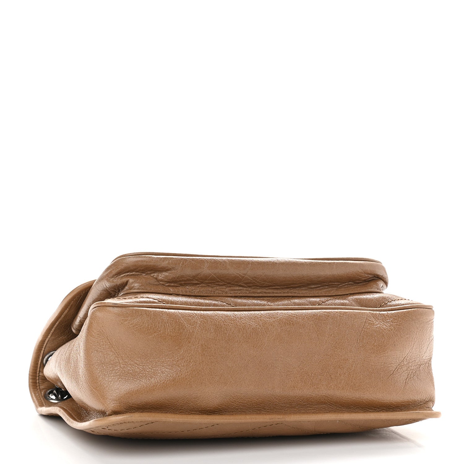 Saint Laurent Crinkled Calfskin Matelasse Monogram Medium Niki Chain Satchel Caramel 4 of 8