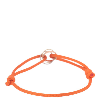 Cartier 18K Pink Yellow White Gold Trinity Adjustable Cord Bracelet Orange 3 of 4