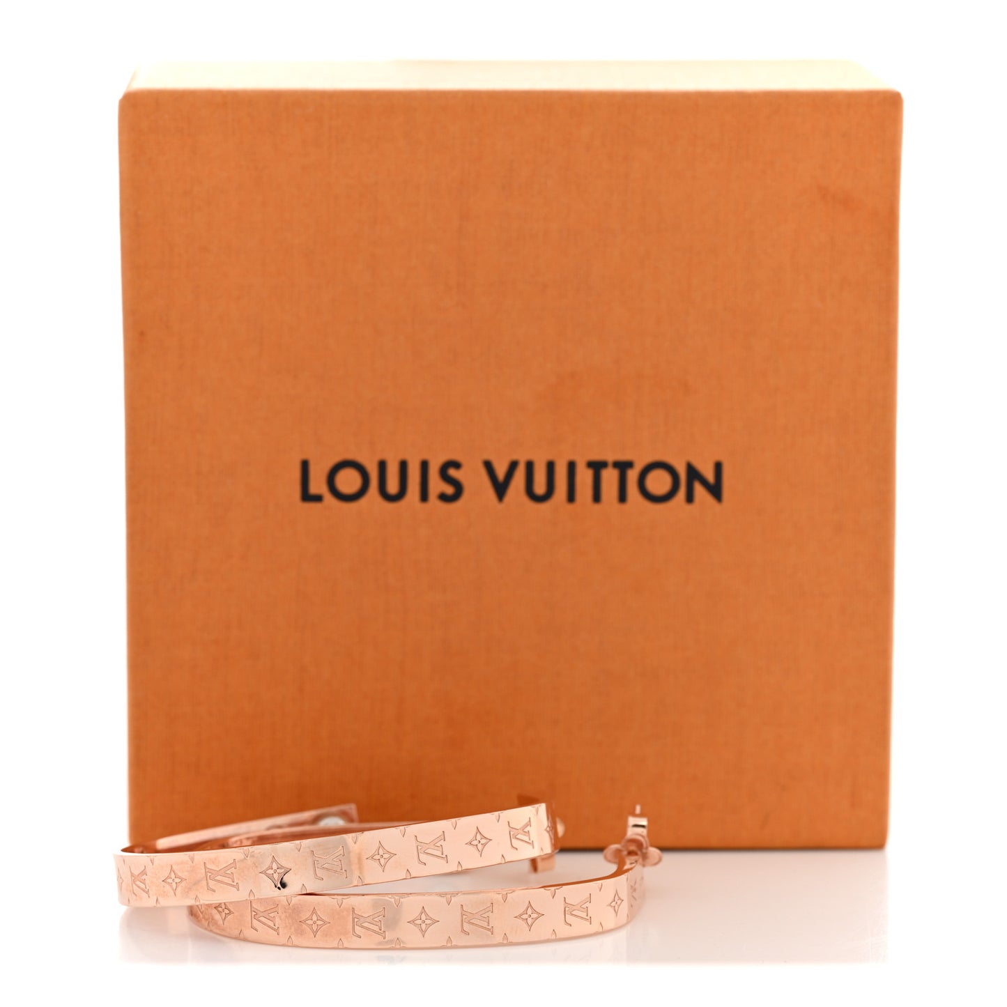 Nanogram Hoop Earrings Pink Gold