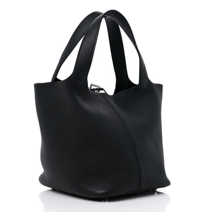 Hermes Taurillon Clemence Picotin Lock 22 MM Black 3 of 8