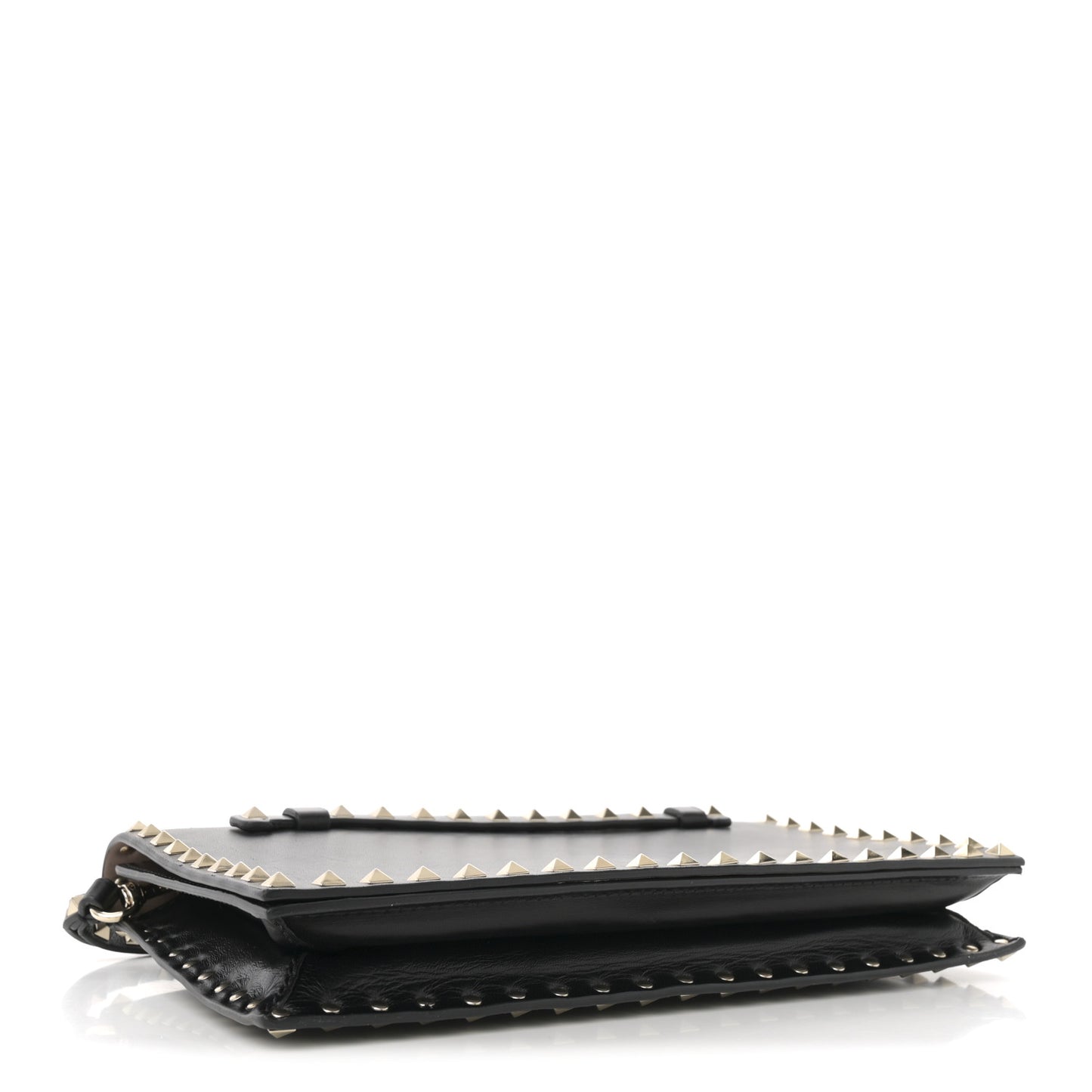 Nappa Small Rockstud Wristlet Clutch Black