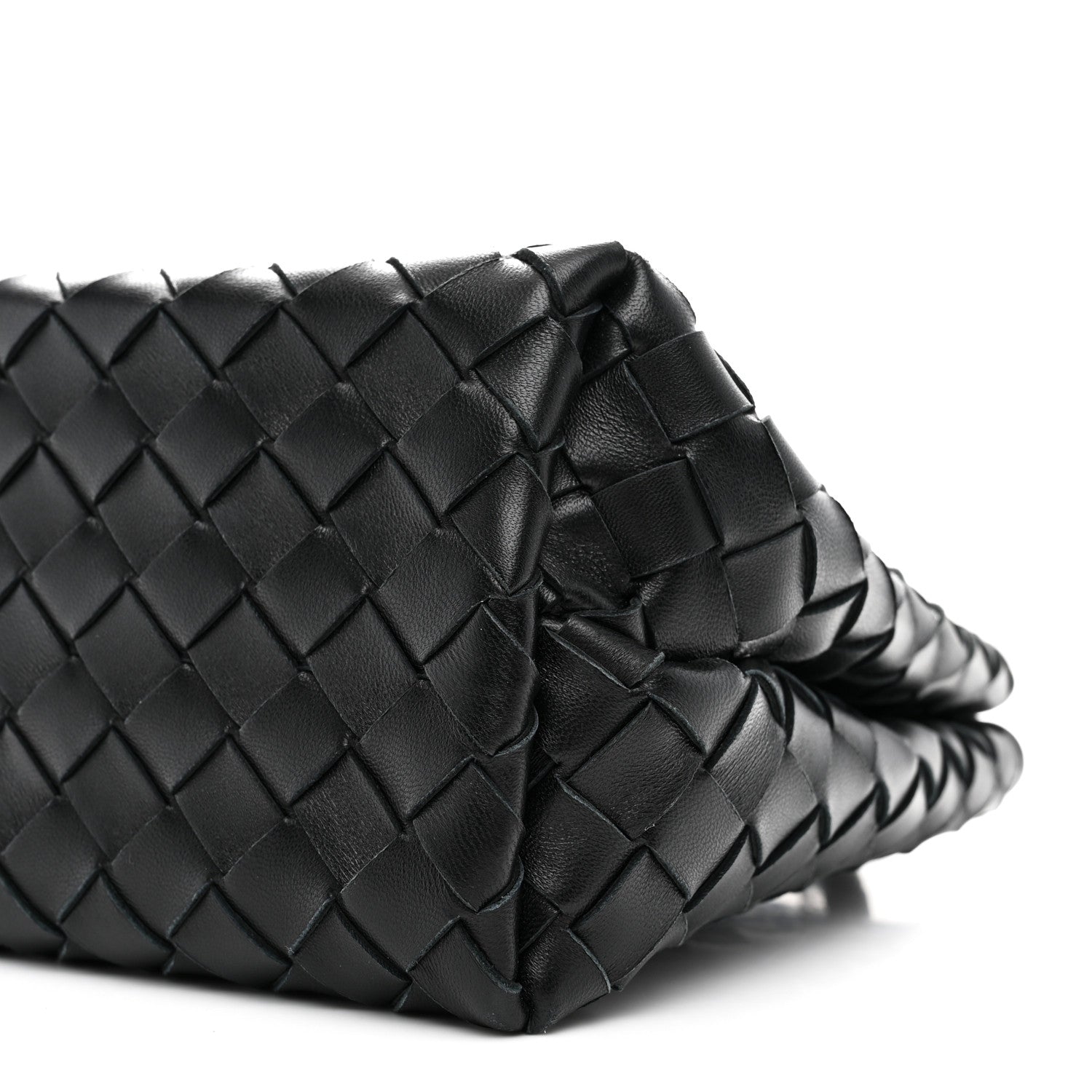 Bottega Veneta Nappa Intrecciato Small Andiamo Shoulder Bag Black