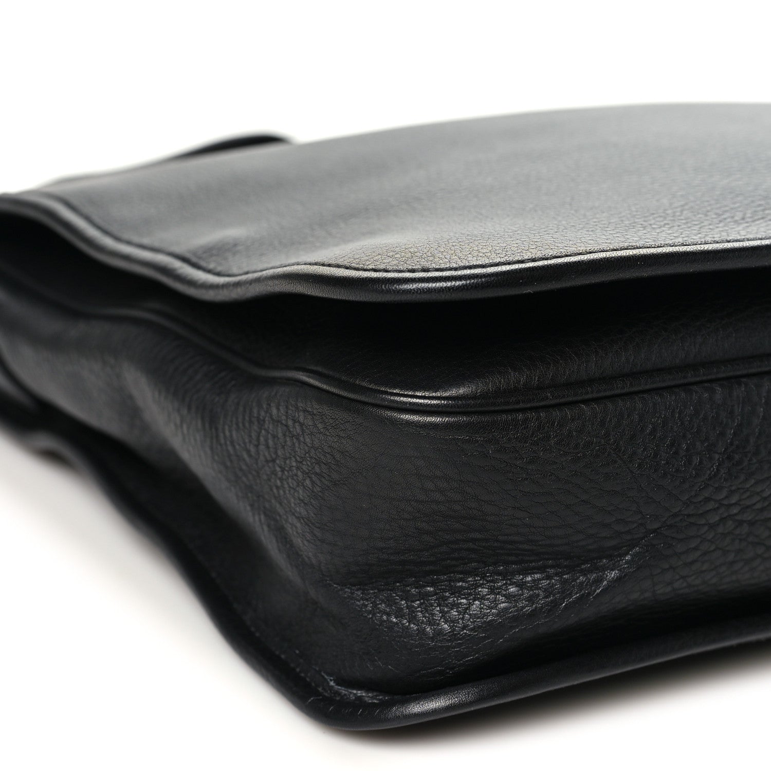 Gucci Calfskin Large Flap Messenger Bag  Black 9 of 10