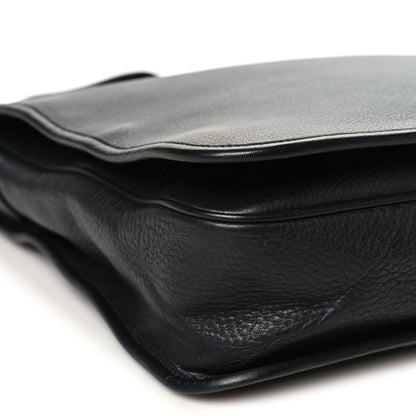 Gucci Calfskin Large Flap Messenger Bag  Black 9 of 10