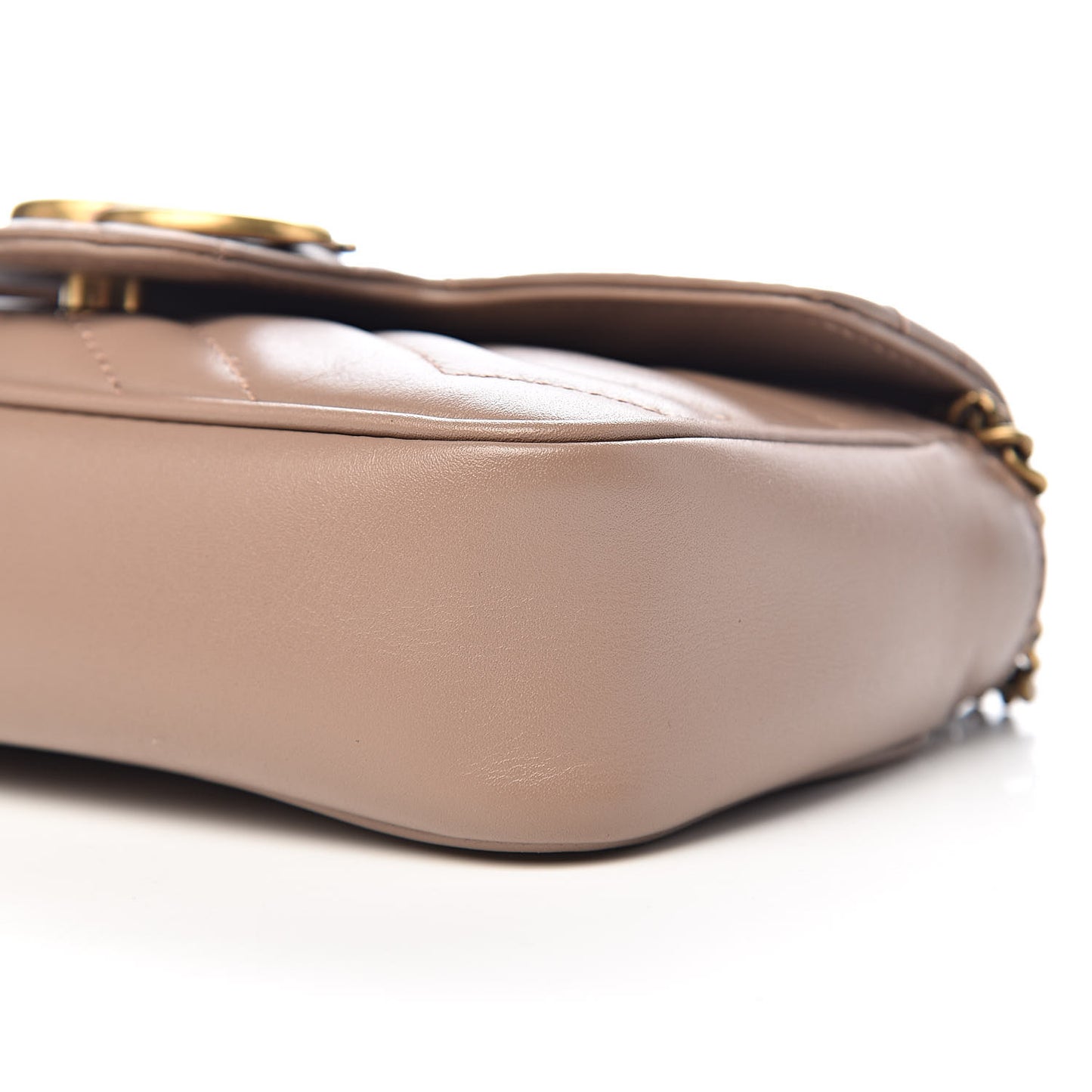 Calfskin Matelasse Super Mini GG Marmont Shoulder Bag Porcelain Rose