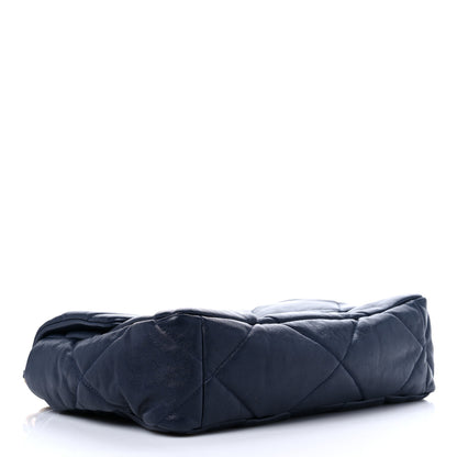 Chanel Lambskin Quilted Large Chanel 19 Flap Navy Blue 4 of 11