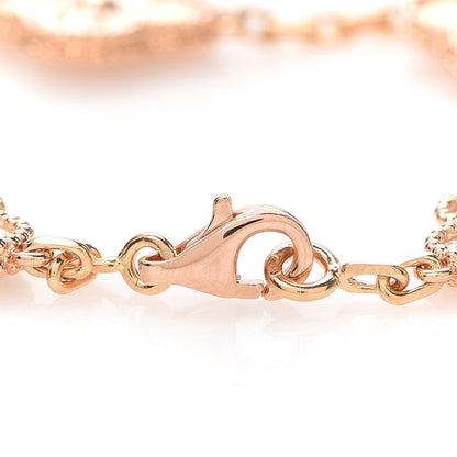 Van Cleef & Arpels 18K Rose Gold 5 Motifs Vintage Alhambra Bracelet 4 of 5
