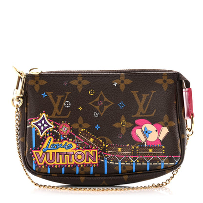 Louis Vuitton Monogram 2020 Christmas Animation Roller Coaster Mini Pochette Accessories Pivoine 1 of 7