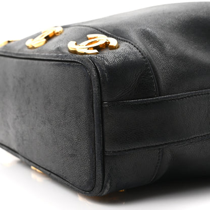 Chanel Lambskin CC Drawstring Shoulder Bag Black 10 of 11