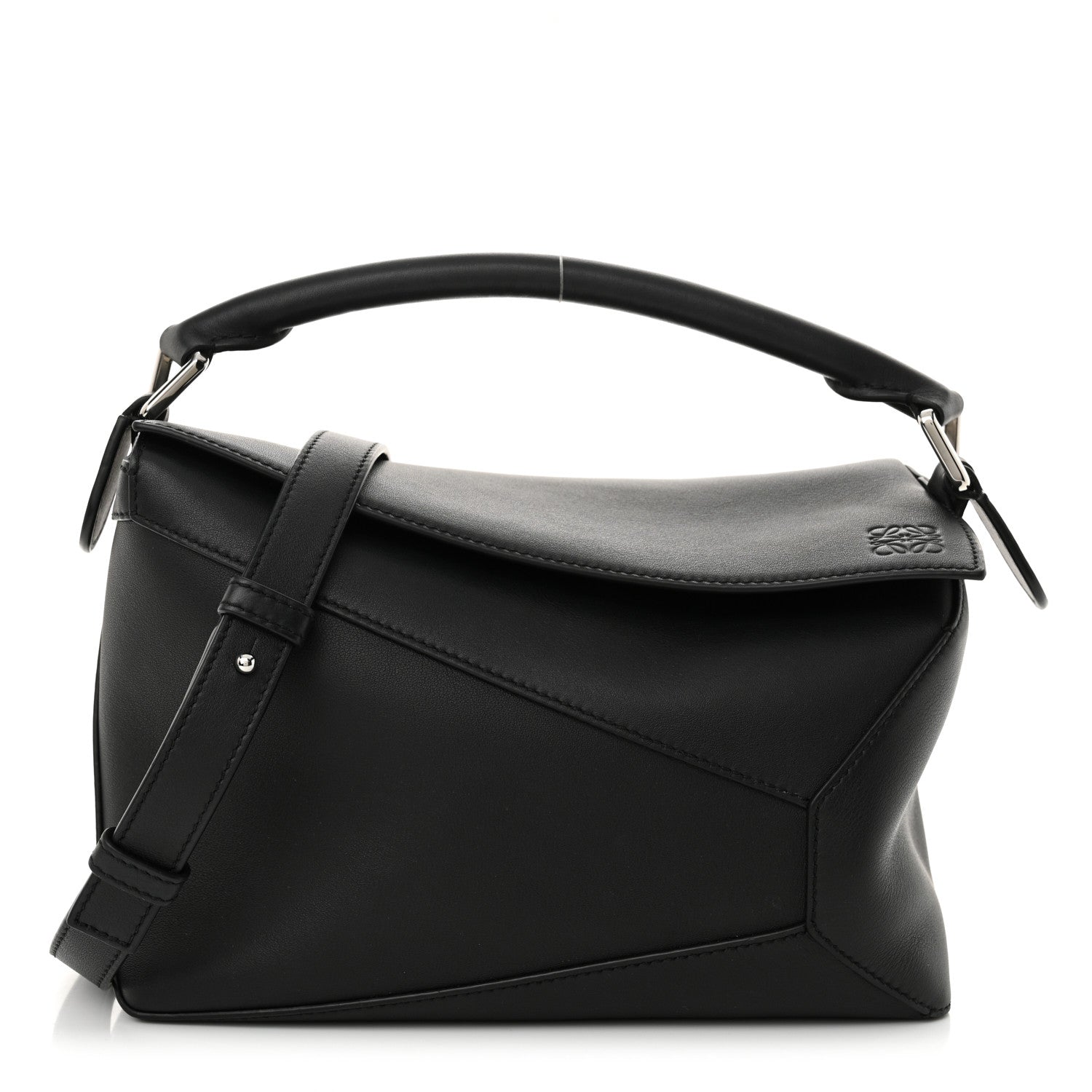 Loewe Calfskin Small Puzzle Edge Bag Black 1 of 10