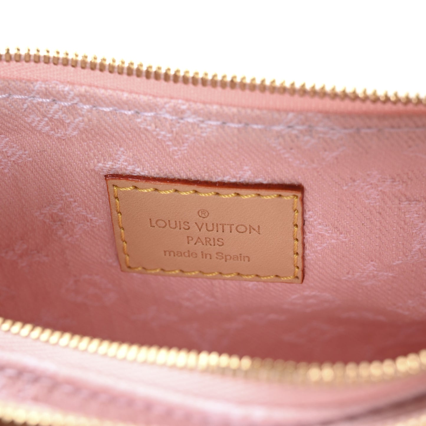 Monogram Denim Liv Pochette Washed Pink