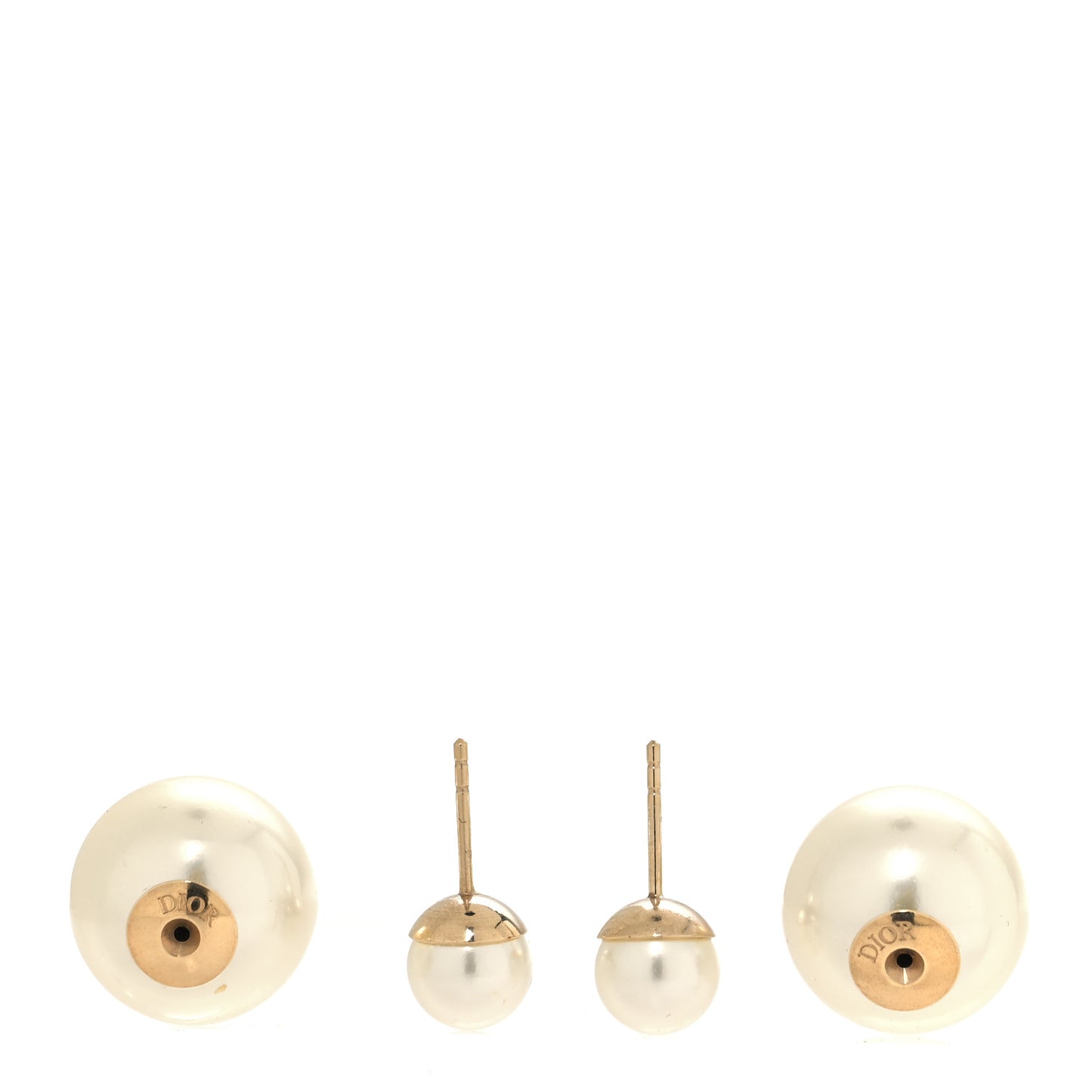Pearl Mise En Dior Tribal Earrings Gold