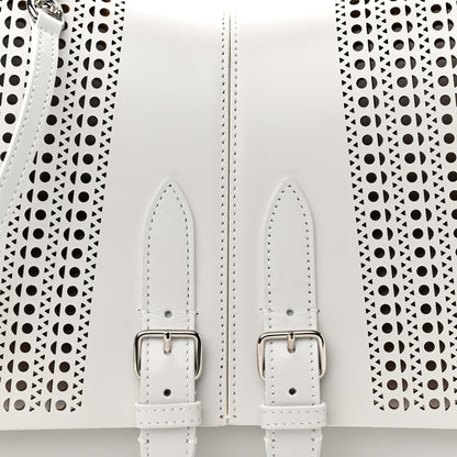 Alaia Calfskin Laser Cut Bellechasse 29 Top Handle Bag White 7 of 11