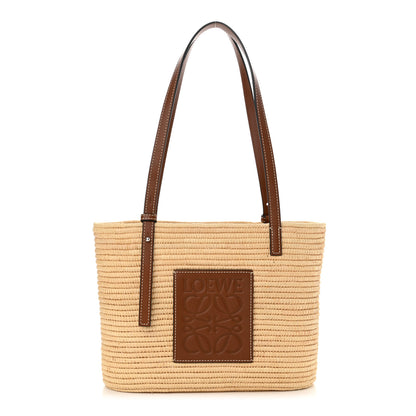 Loewe Raffia Small Square Basket Tote Bag Natural Tan 1 of 11