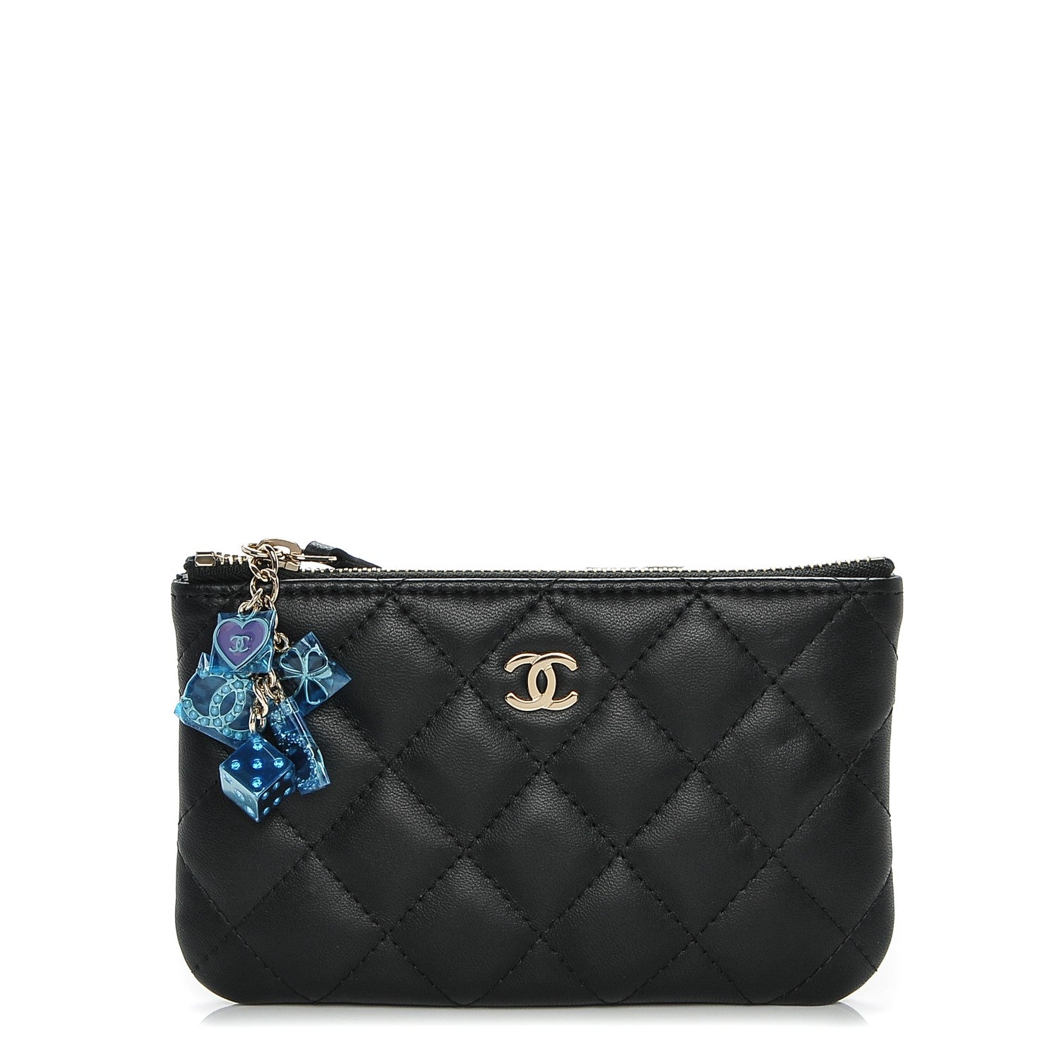 Chanel Lambskin Quilted Casino Coin Purse Black 1 of 8
