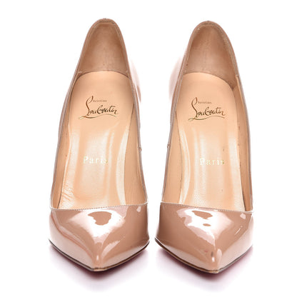 Christian Louboutin Patent Pigalle 120 Pumps 38 Nude 2 of 16