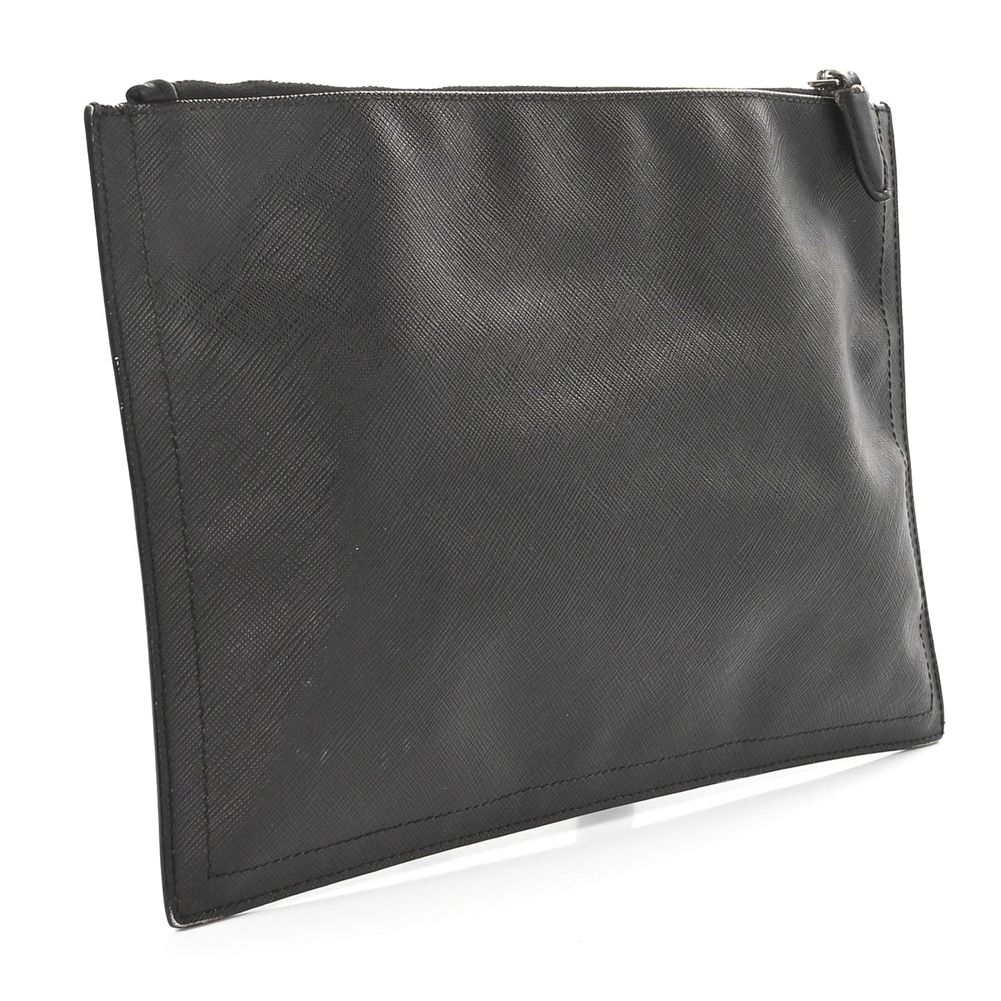 Textured Coated Canvas Favelas Large Antigona Pouch Black