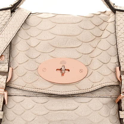 Mulberry Silky Snake Print Oversized Alexa Pebbled Beige Pink 7 of 21