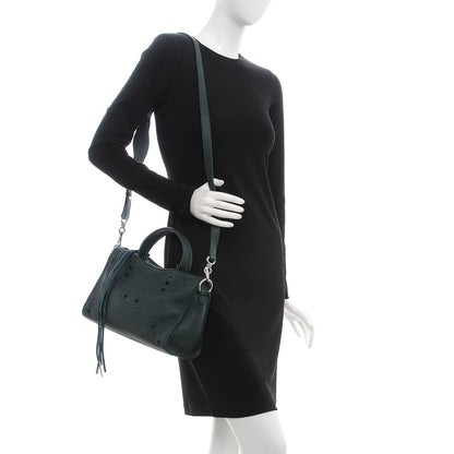 Balenciaga Veau Grana Perforated Blackout Hardware S City Verde 2 of 9