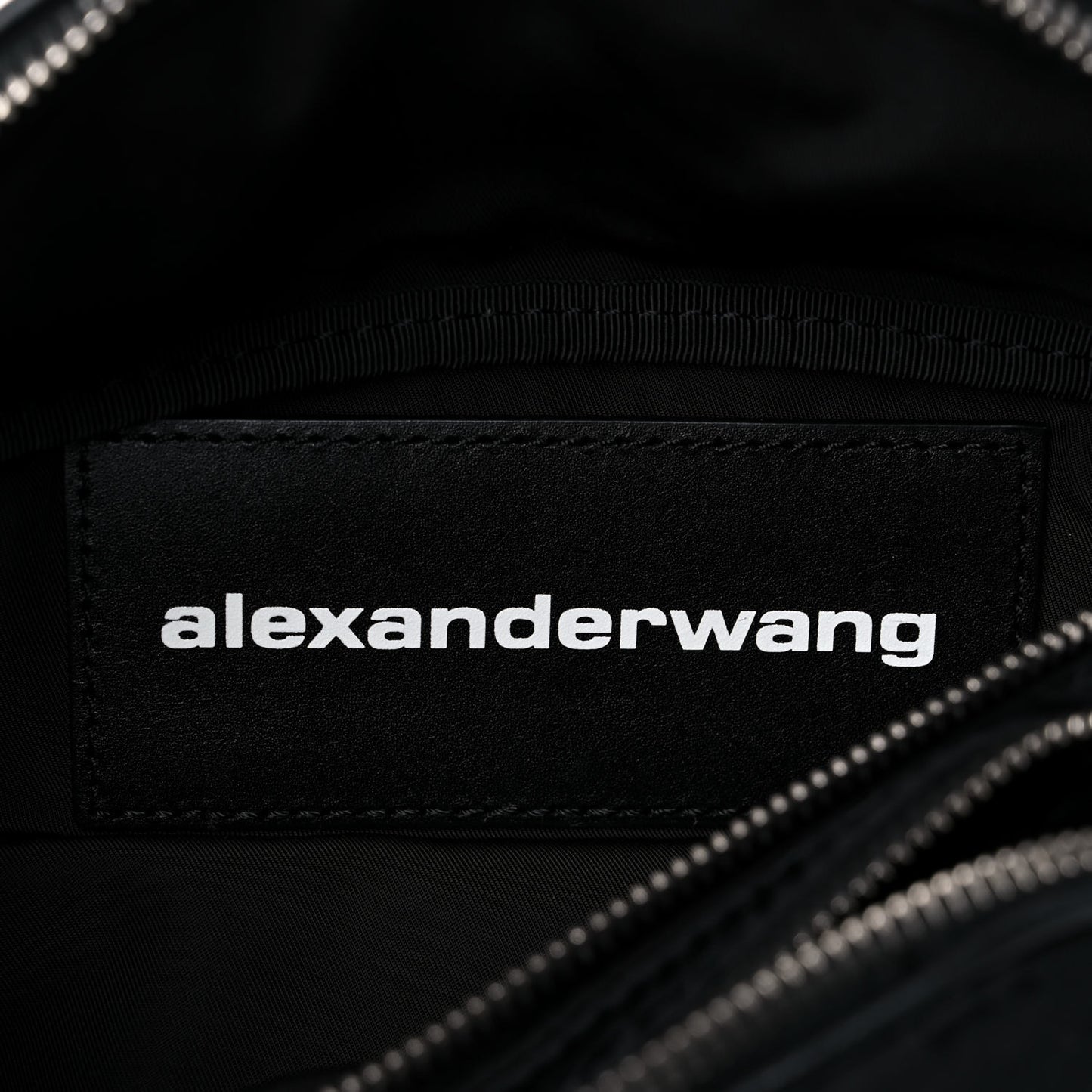 Nylon Logo Printed Attica Belt Bag Black