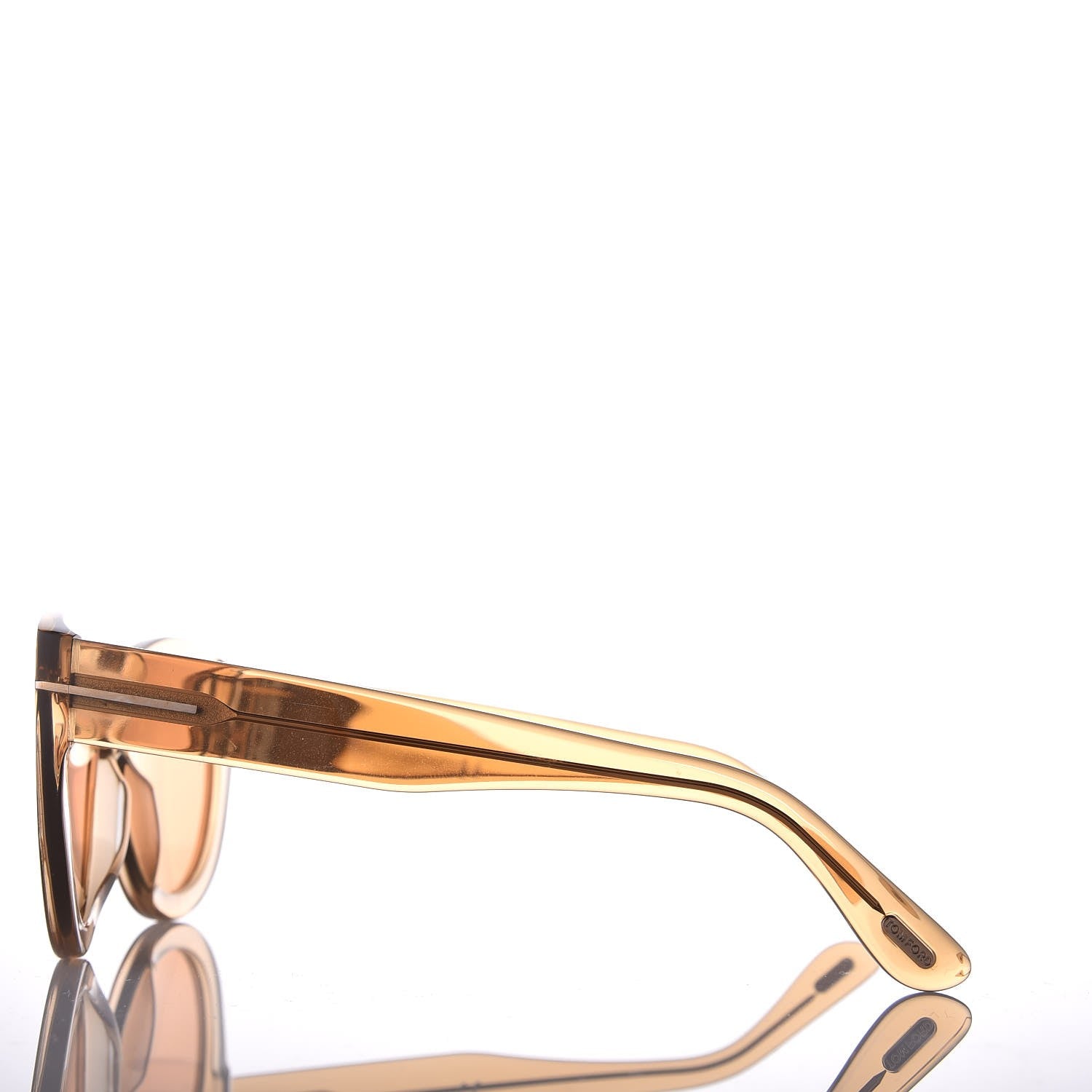 Tom Ford Diane Sunglasses TF577 Shiny Light Brown 3 of 7
