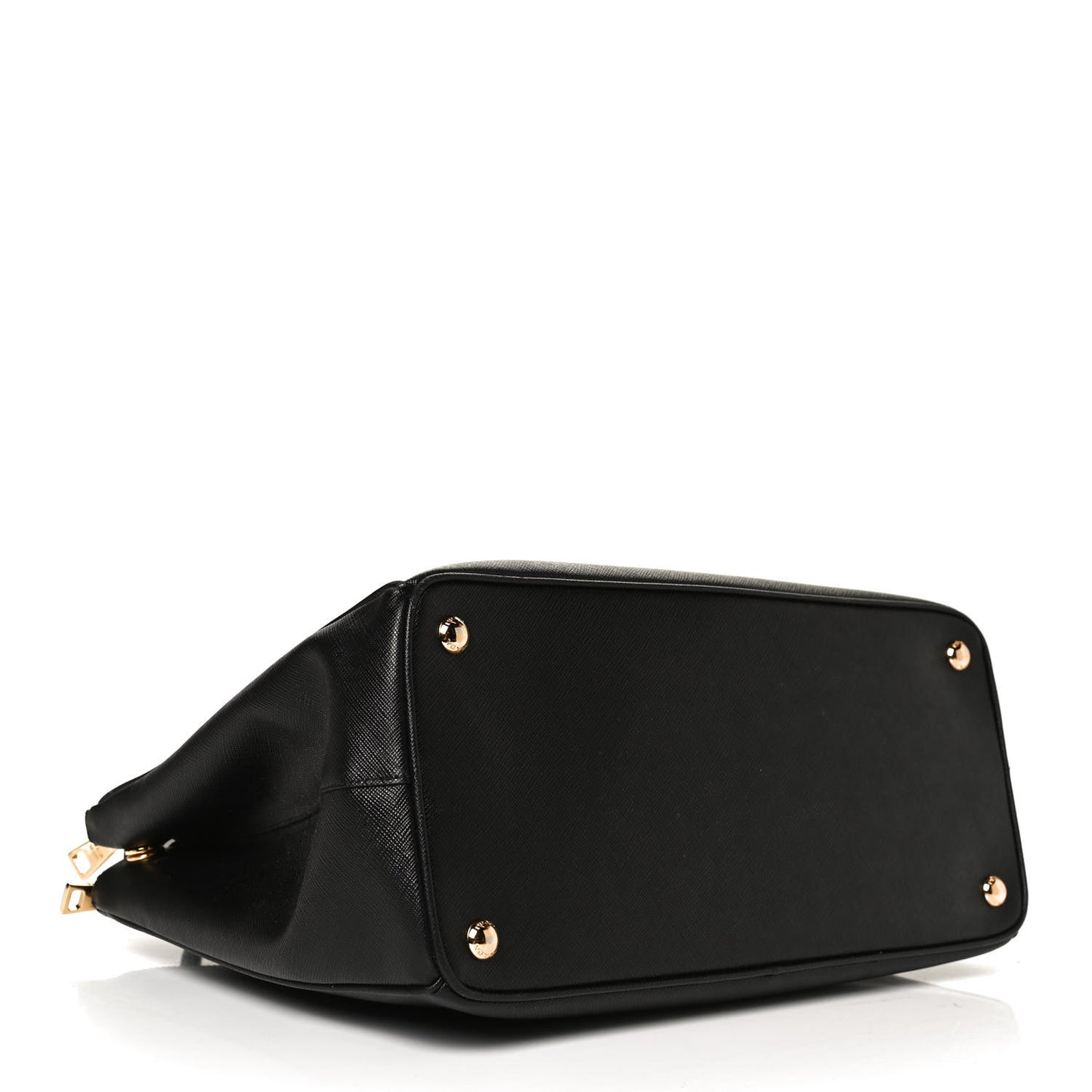 Saffiano Medium Galleria Double Zip Tote Black