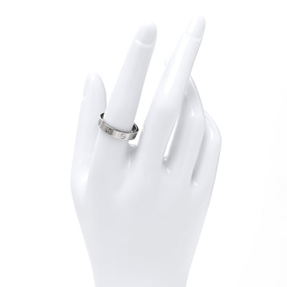Cartier 18K White Gold 3.5mm LOVE Wedding Band Ring 58 8.5 2 of 4