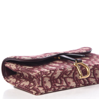 Christian Dior Oblique Saddle Belt Bag Bordeaux 8 of 11