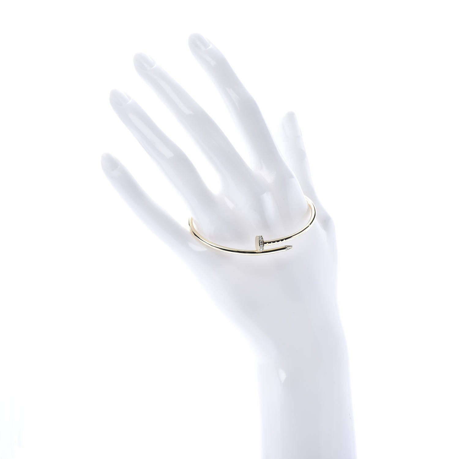 Cartier 18K Yellow Gold Diamond Small Juste Un Clou Bracelet 16 2 of 5