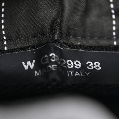 Chanel Mesh Suede Calfskin Grained Calfskin Womens CC Sneakers 38 White Black 7 of 11