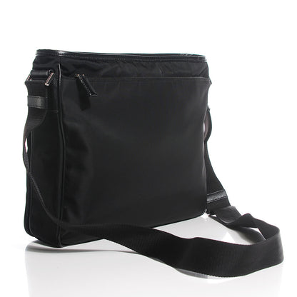 Prada Tessuto Nylon Saffiano Flat Messenger Bag Black 12 of 18