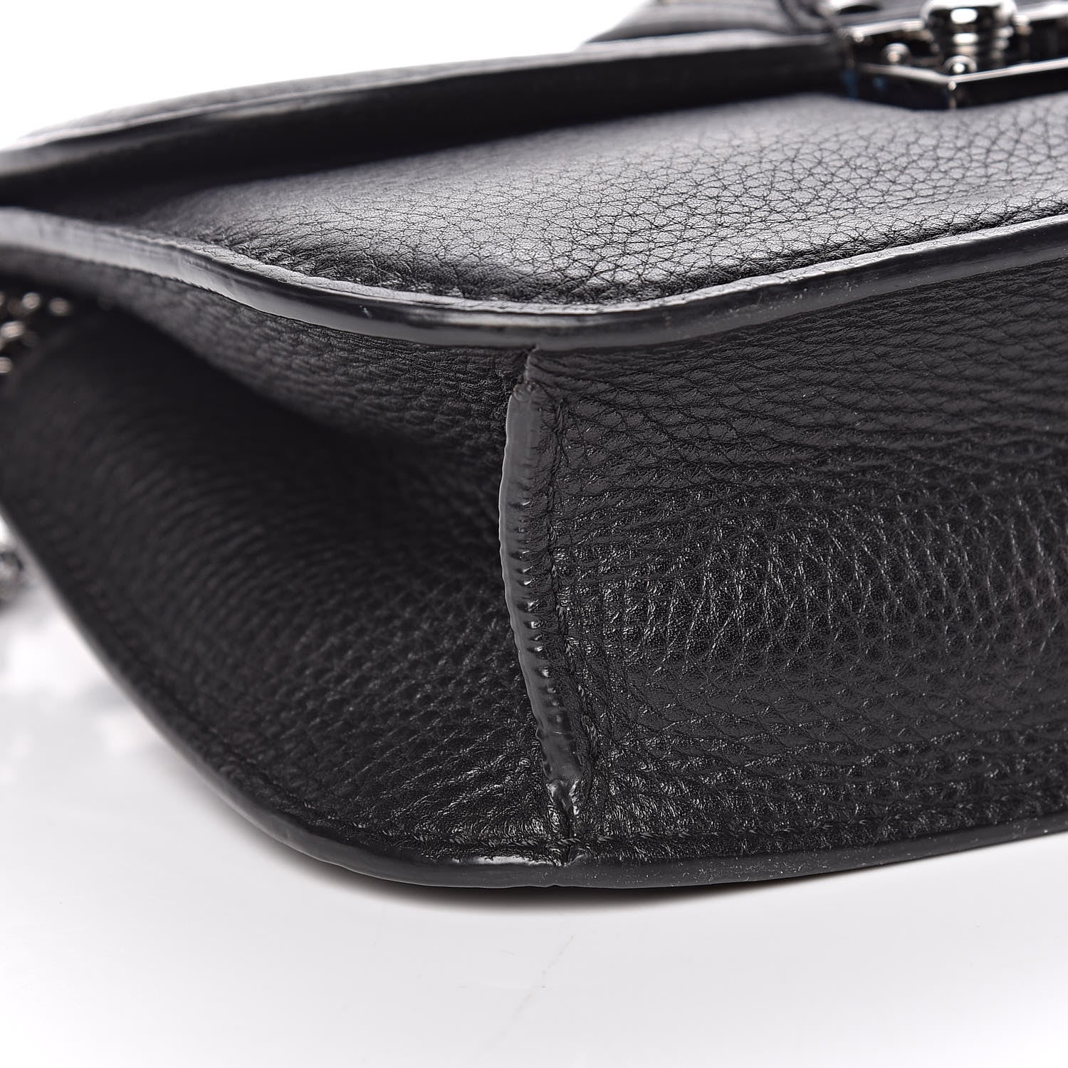 Valentino Garavani Pebbled Calfskin Small Glam Lock Rockstud Flap Black 7 of 12