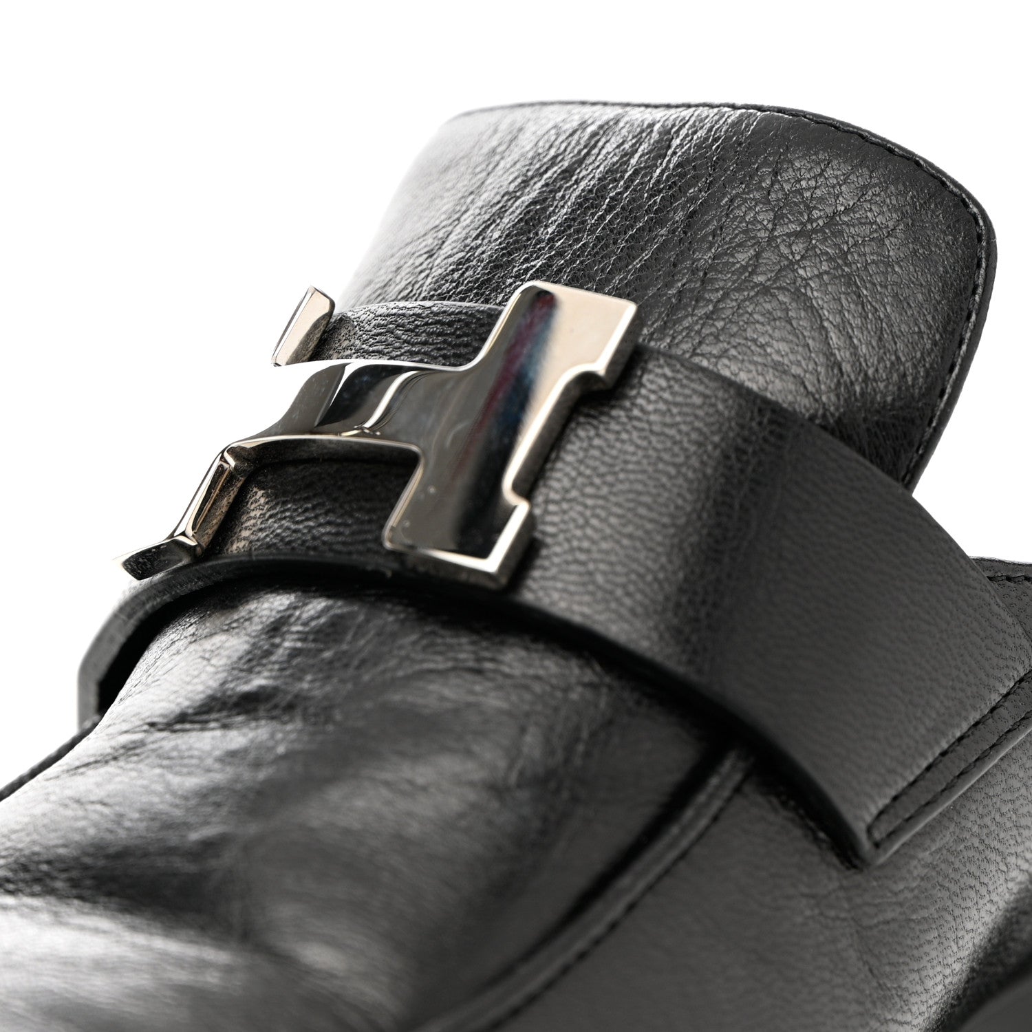 Hermes Goatskin Paradis Mules 39 Black 12 of 14