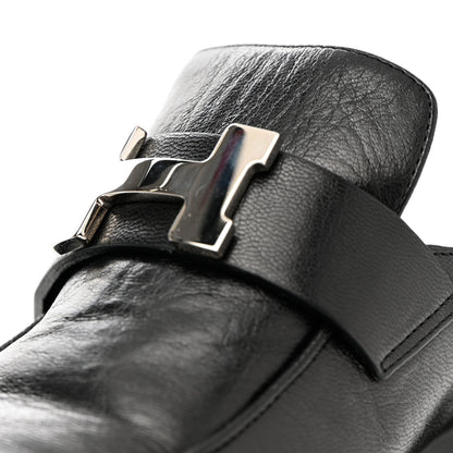 Hermes Goatskin Paradis Mules 39 Black 12 of 14