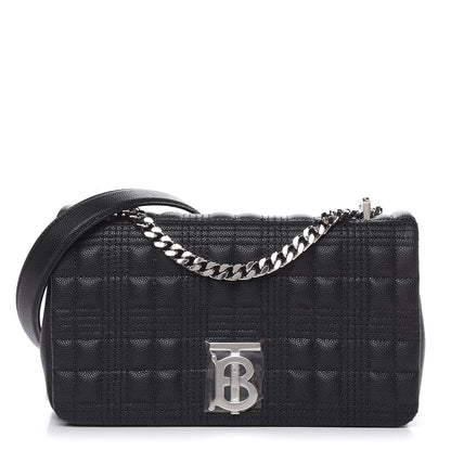 Burberry Grainy Calfskin Quilted Lola Bag Black 1 of 12