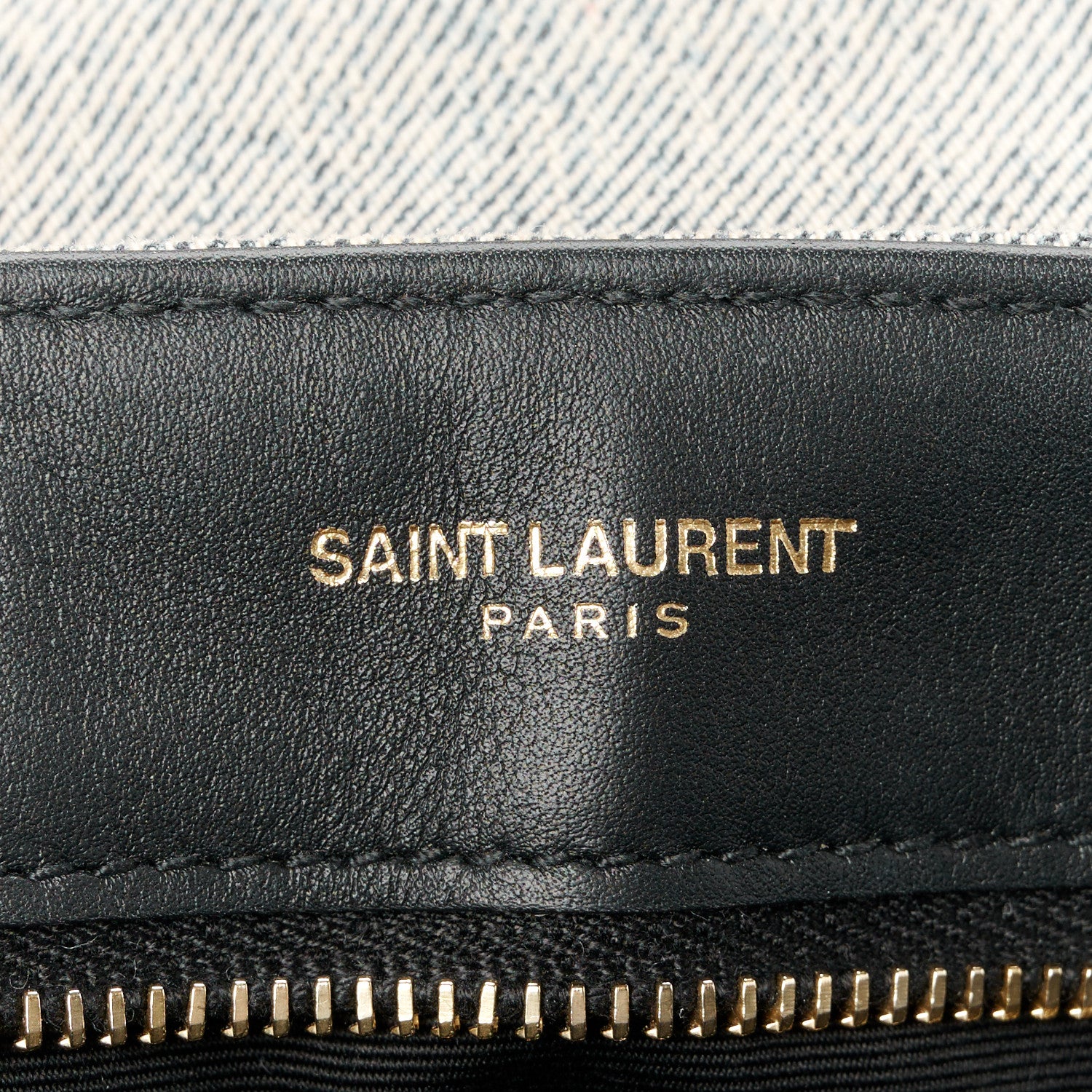 Saint Laurent Denim Y Quilted Monogram Toy Loulou Crossbody Bag Grey 7 of 11