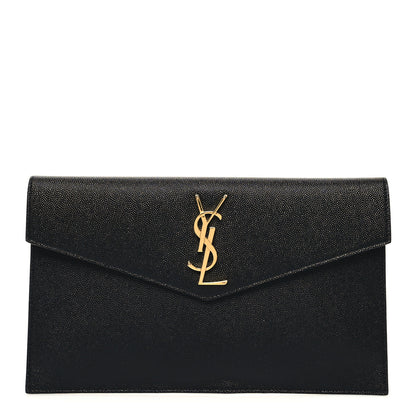 Saint Laurent Grain De Poudre Uptown Pouch Black 1 of 10