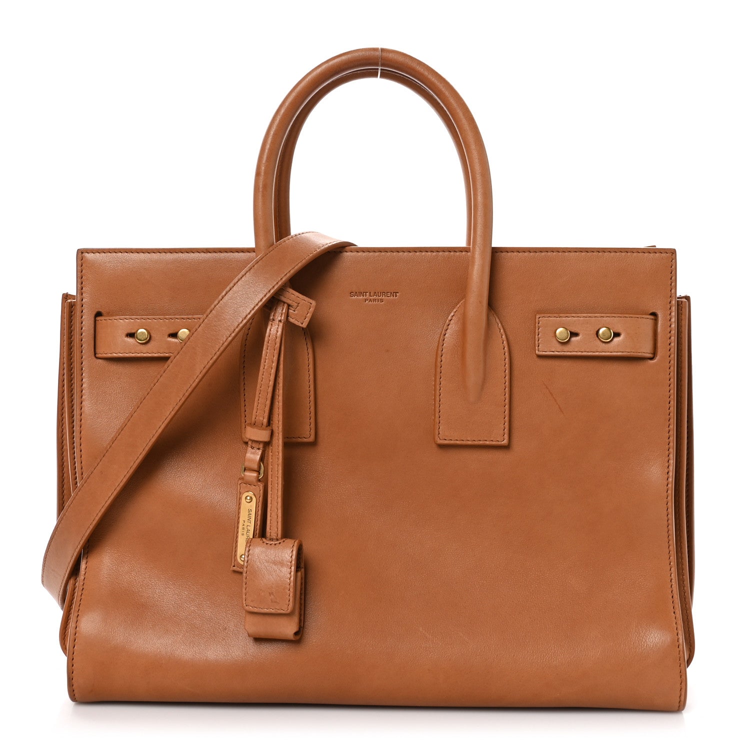 Saint Laurent Smooth Calfskin Small Supple Sac De Jour Tan 1 of 12