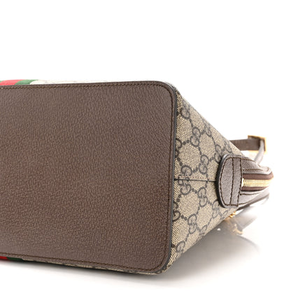Gucci GG Supreme Monogram Web Medium Ophidia Top Handle Dome Bag Brown 10 of 12