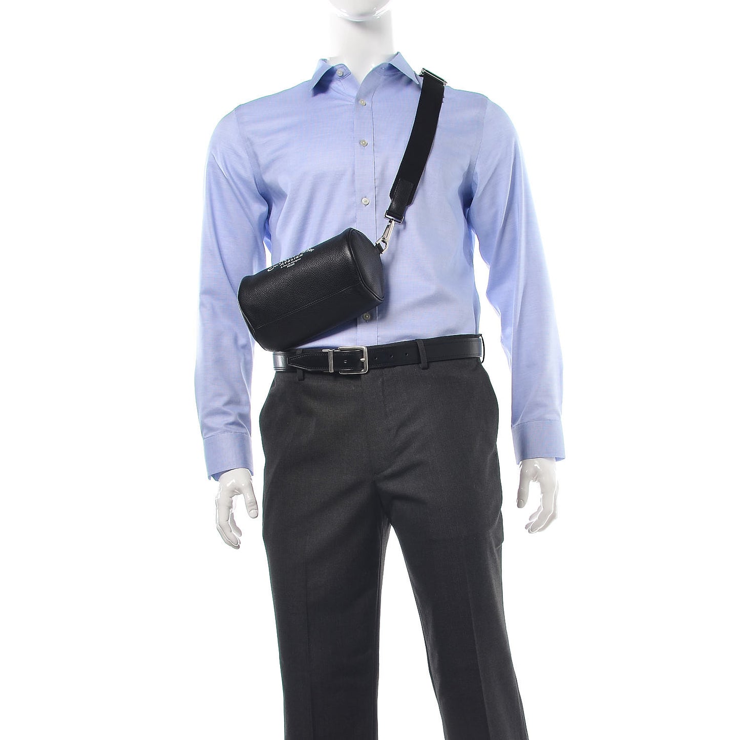 HOMME Grained Calfskin Mens Roller Pouch Black
