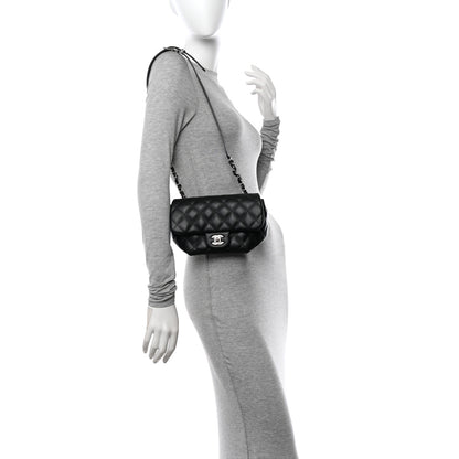 Chanel Calfskin Quilted CC Uniform Flap Belt Bag Black 2 of 10