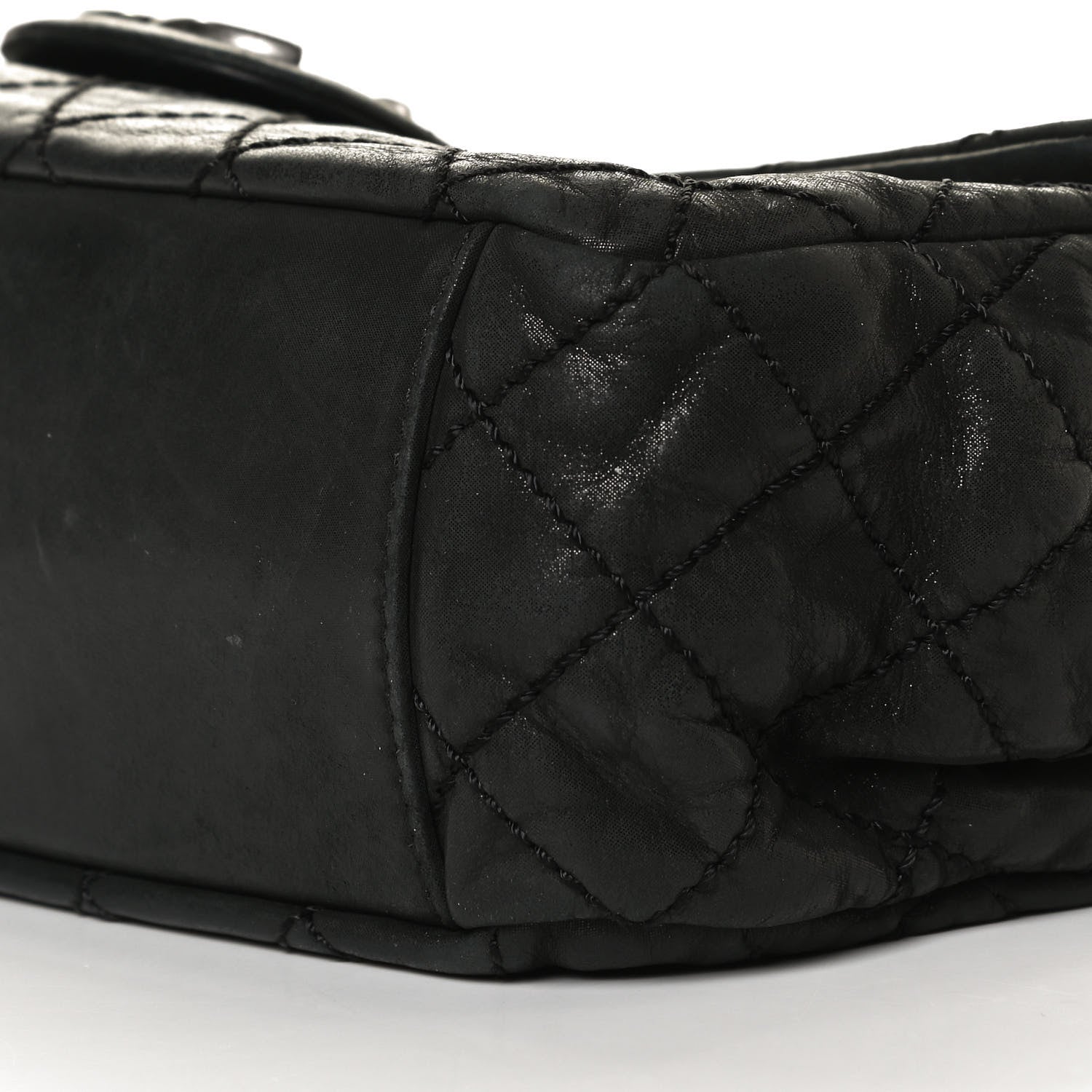Chanel Iridescent Calfskin Large Coco Daily Flap Black 10 of 17