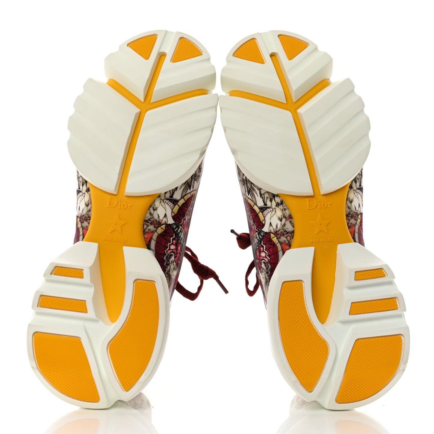 Neoprene Rubber Champetre Print Womens D-Connect Sneakers 36 White Multicolor